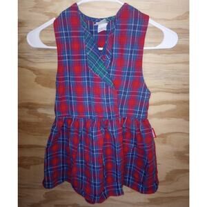 Girl's Vintage Oshkosh Plaid Dress 90's Size 6